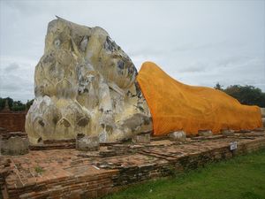 De liggende buddha (maar dan in Ayuthaya)