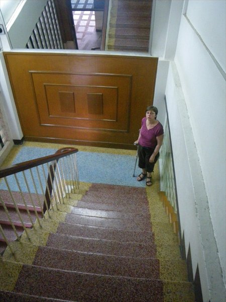Our hostel (lots of stairs)/ veel trappen