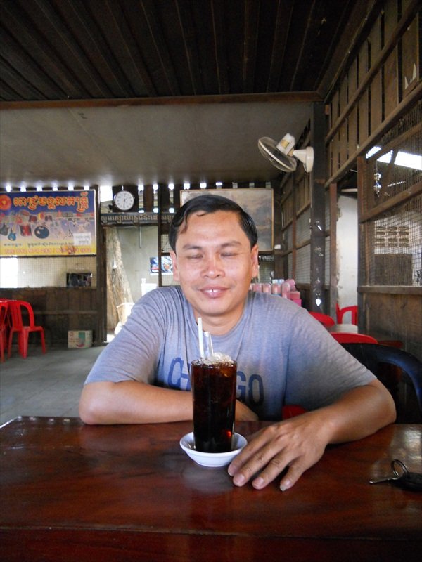 Local mancafé in Battambang/Lokale manenncafé in Battambang