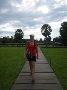 Going to Angkor Wat temple/Richting Ankor Wat tempel