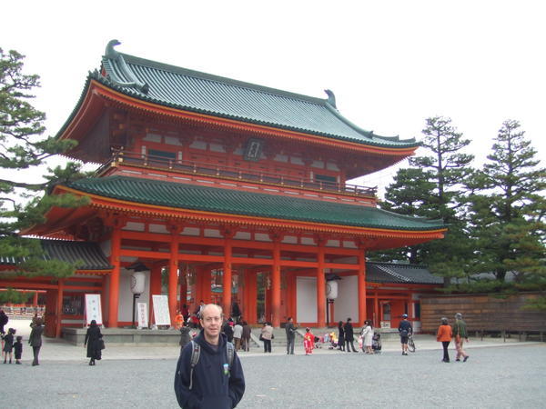 Ronan In Front Of Heian Shrine