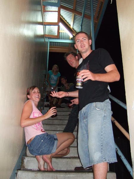 More People Drinking On The Fire Escape