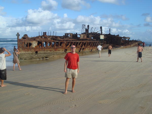Ronan In Front Of The Maheno Shipwreck