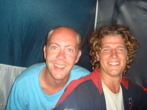 Ronan & Roman In Our Cramped Tent
