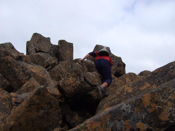 Ronan Climbing Cradle Mountain
