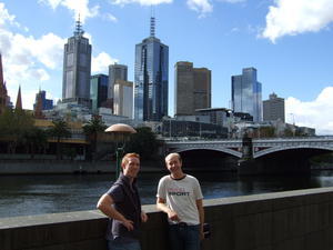 Ronan & Brad In Front Of Yarra River