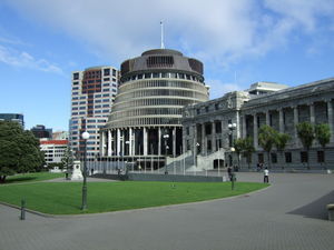 The Beehive (Parliament's Executive Wing) And Parliament House