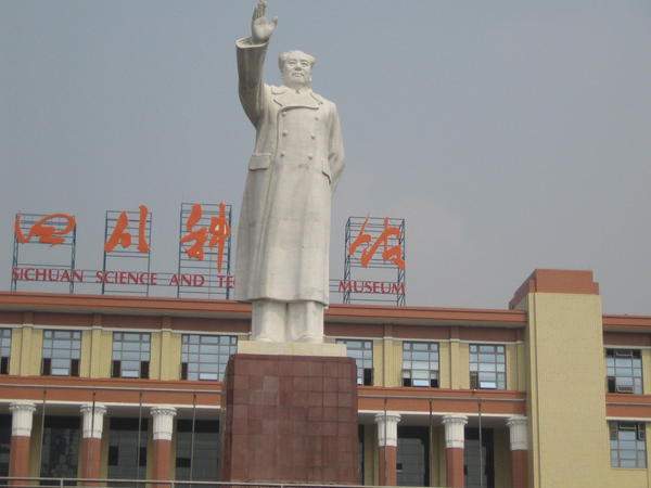 Mao's Statue on Tianfu Square