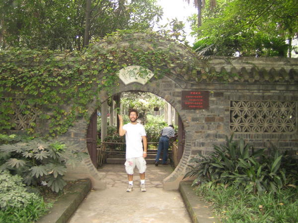 Justin At The Entrance To One Of The Gardens
