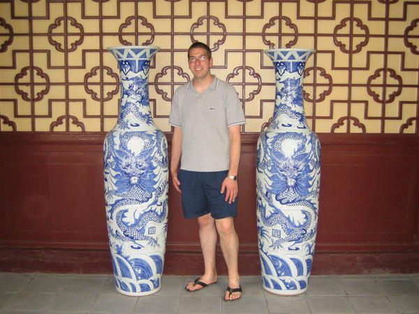 Ciaran And Two Large Vases