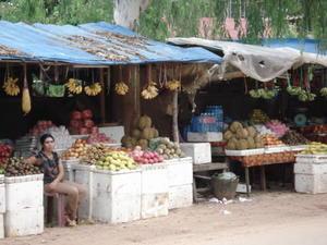 Local fruit stand in the town of Siem Reap