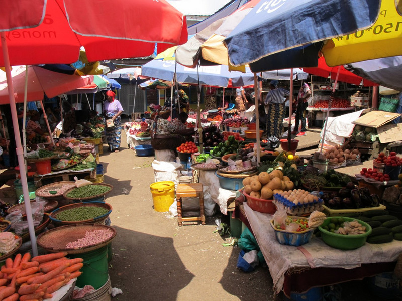 The fruit and veg market