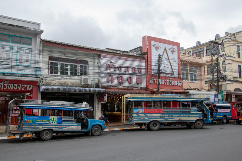 Old buses and old buildings