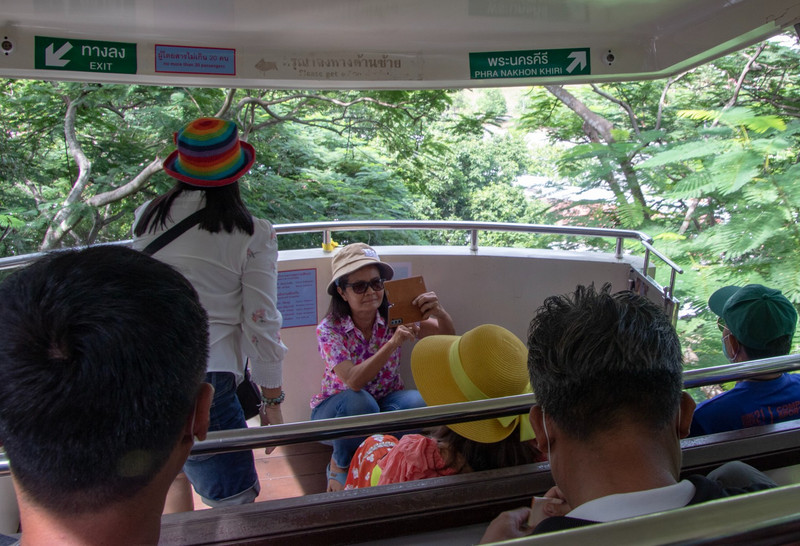 All smiles on the funicular to Phra Nakhon Khiri