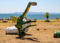 Dinosaur on the beach