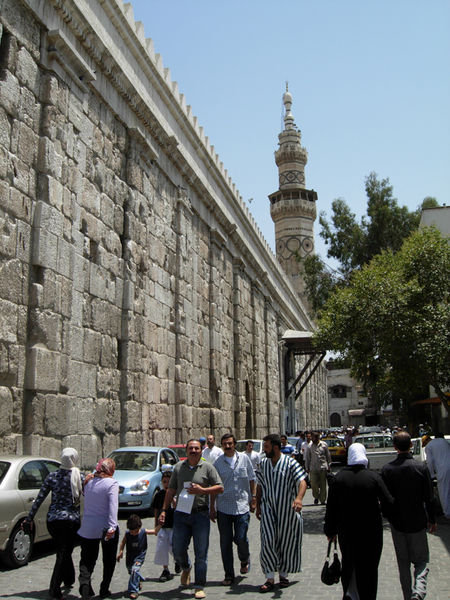 Outside the mosque
