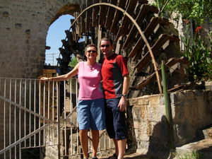 Hanging out by the waterwheels