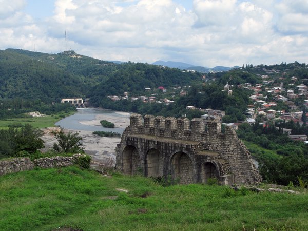 Ruined palace overlooking the river