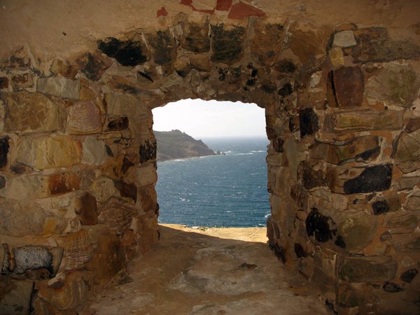 Looking out from the fortress