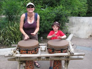 Trish and Dan on the Jungle Drums