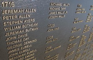 The names of those who perished at sea
