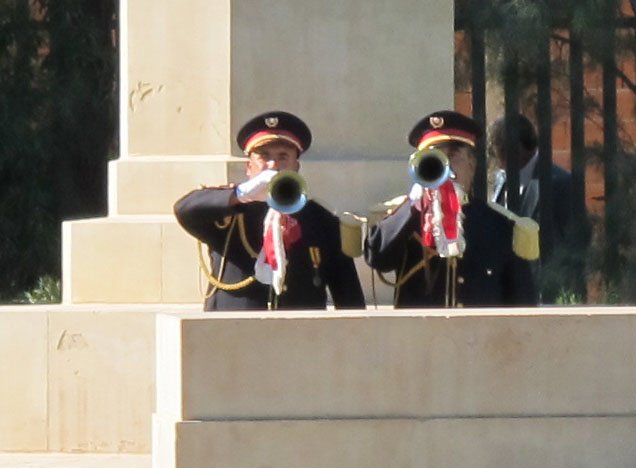 Tunisian buglers sound The Last Post
