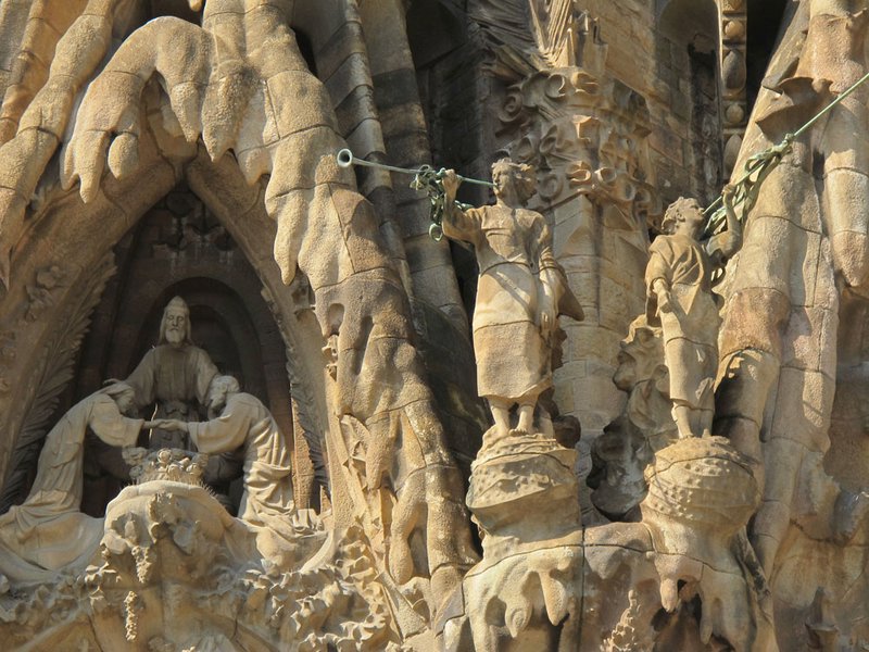 Detail on the Sagrada Familia
