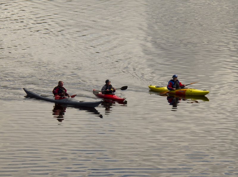 Canoes on the River Tweed