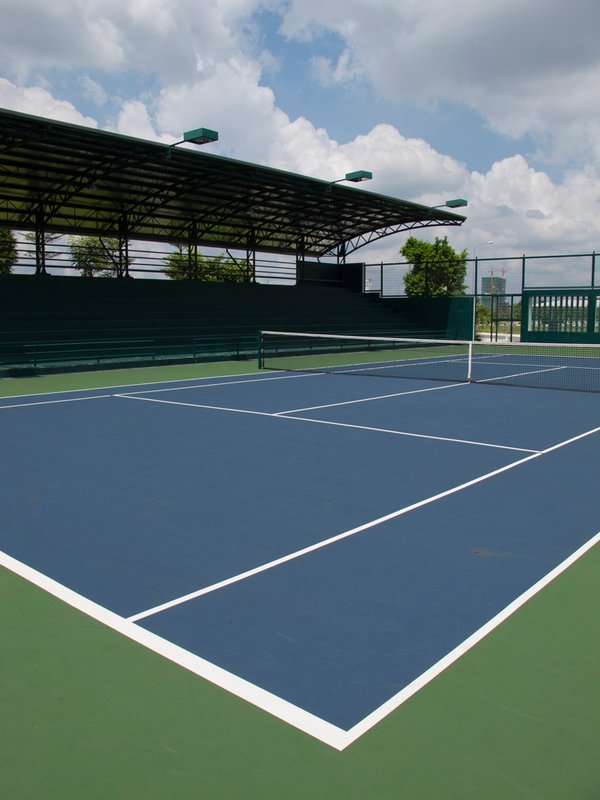 Tennis courts at the sports centre