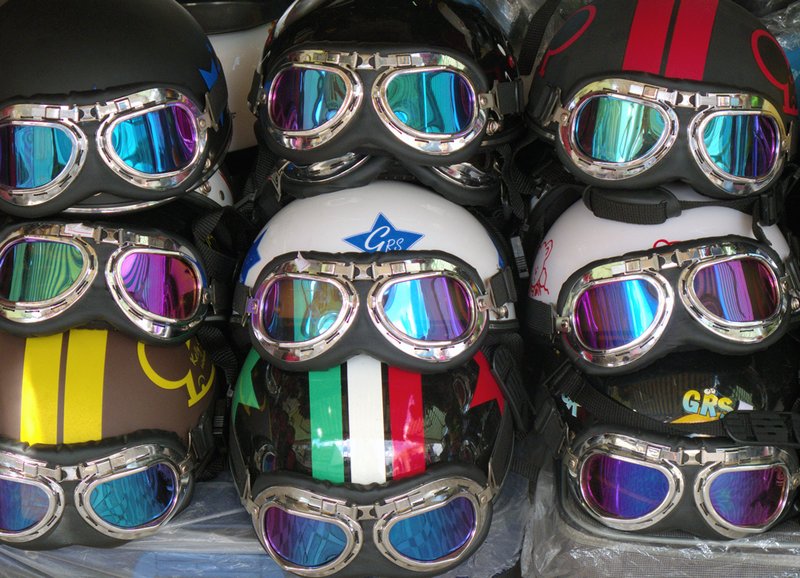 And some wonderful motorcycle helmets!