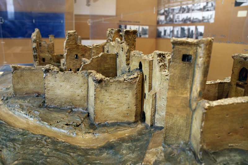 Model of castle ruins