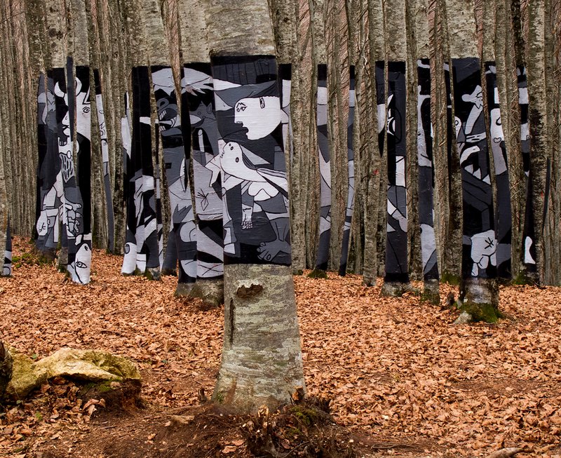 Guernica in the woods