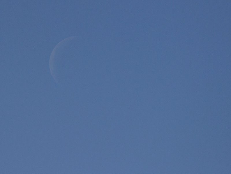 A sliver of the moon
