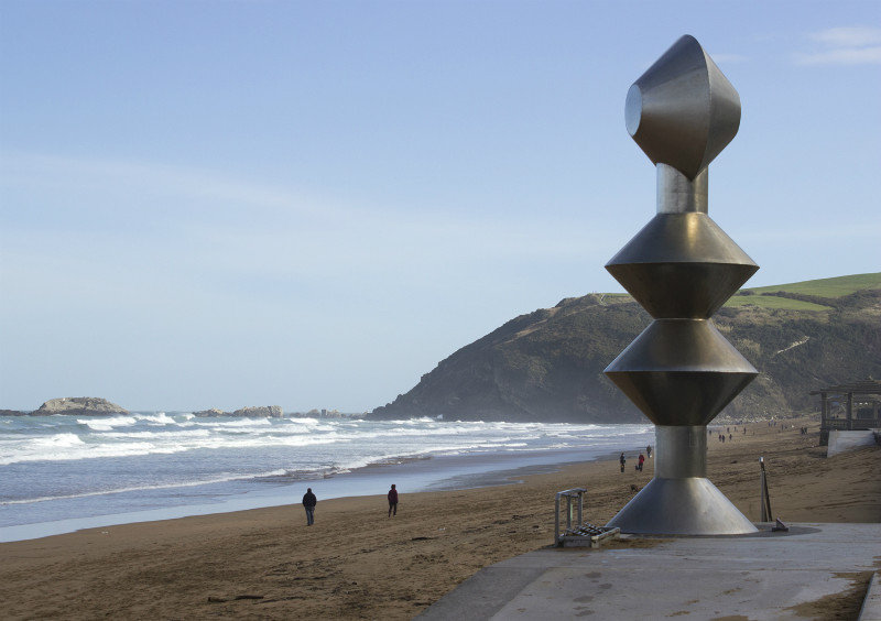 Strange seafront sculptures