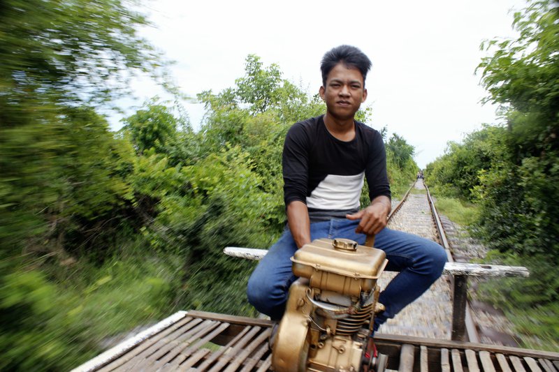 Our bamboo train driver