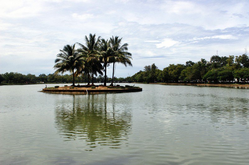 Island on the lake