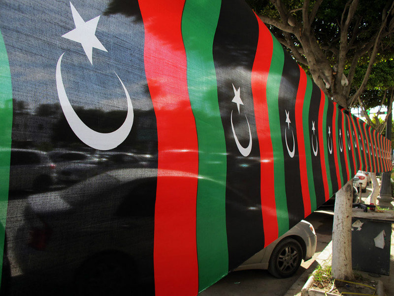 Free Libya flags are everywhere