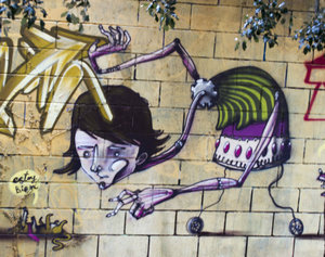F - Graffiti no doubt inspired by Dali!