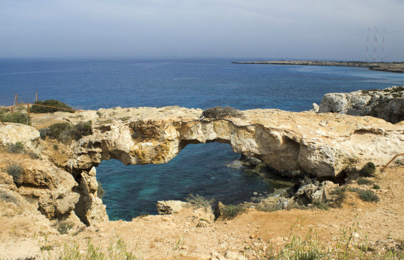 Natural arch at Cap Greco