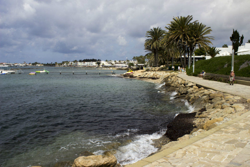 The new waterfront footpaths in Paphos