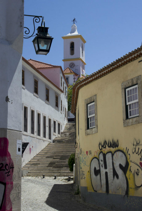 Narrow streets on the South side of the Tejo