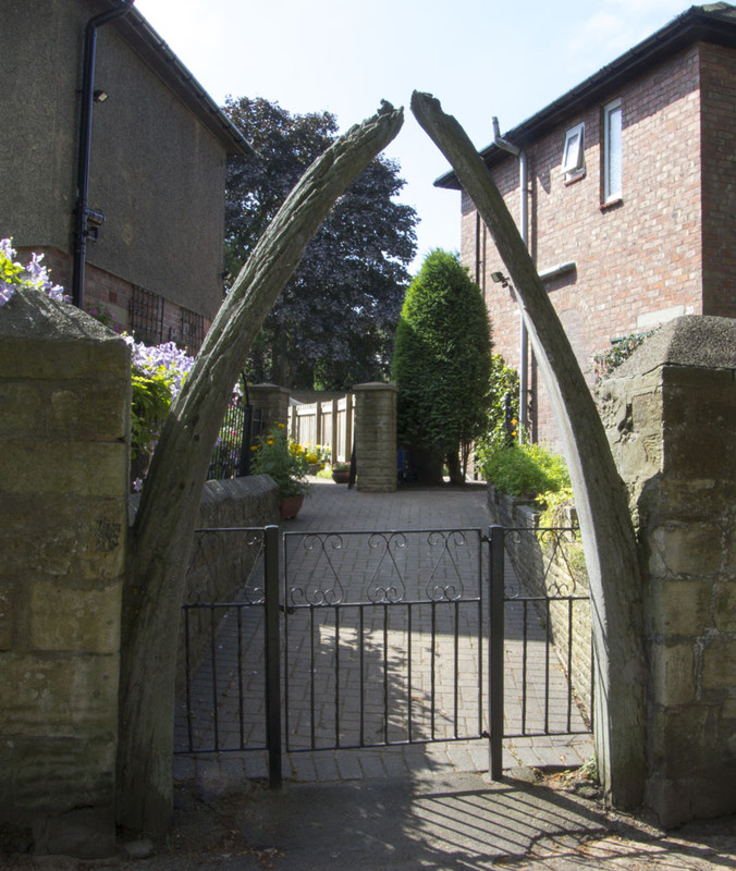 Whale bone archway in Morpeth