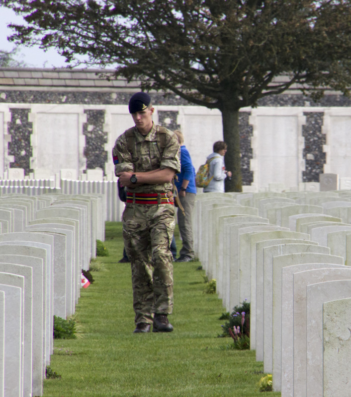 Deep in thought at Tyne Cot