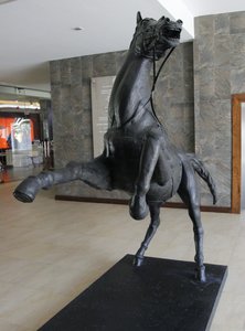 Horse statue at the race course