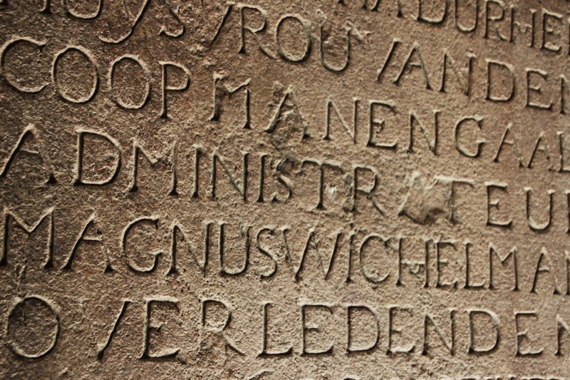 Dutch inscription