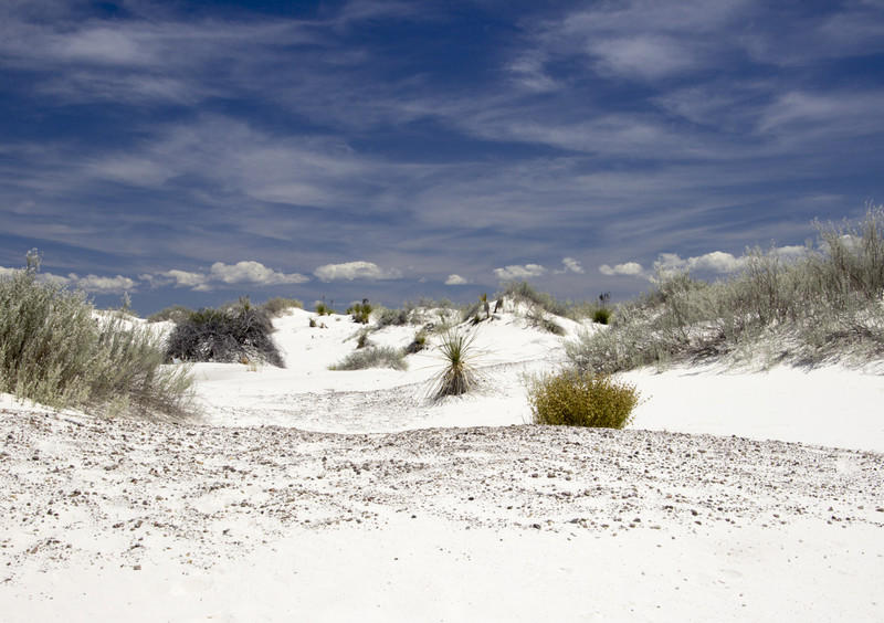 Mountains of white sand