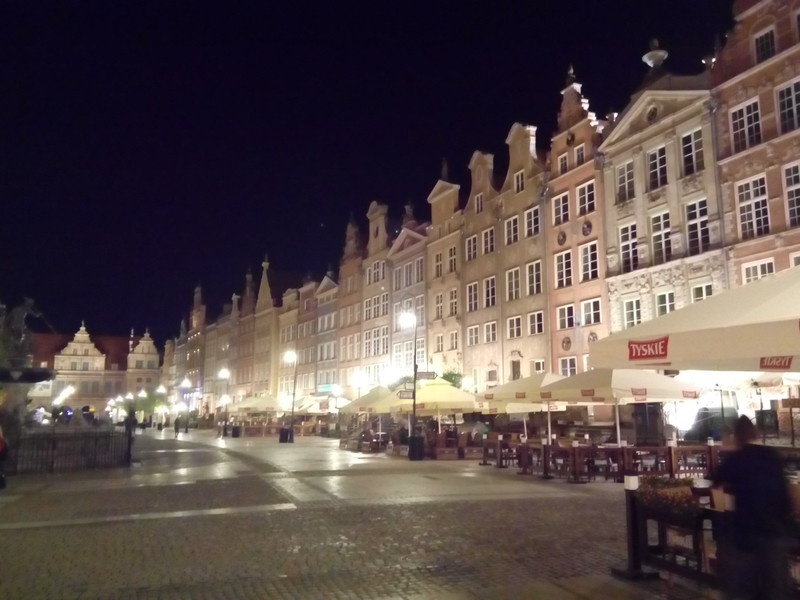 The old town at night
