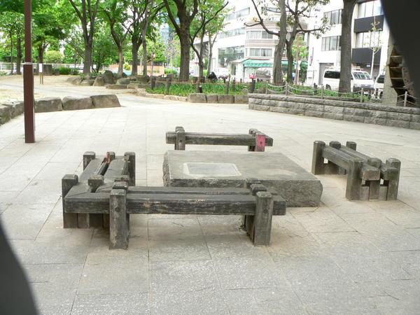 An empty Park-bench