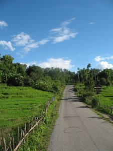 The road back to Luang Prabang.