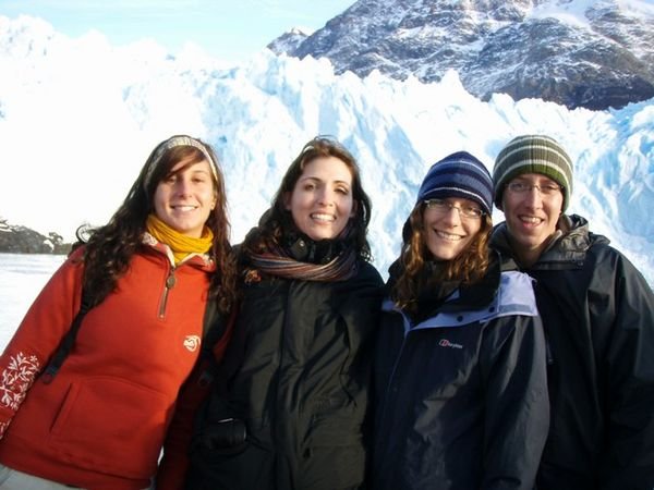 Frozen smiles by the glaciers in Patagonia